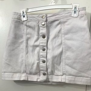 White button up skirt